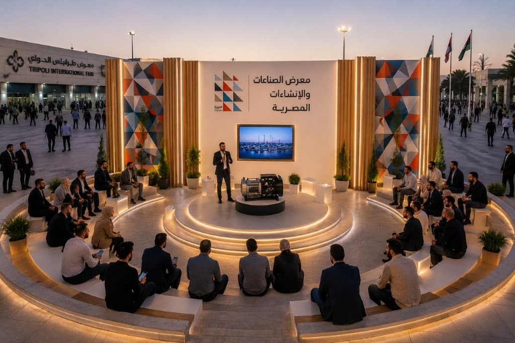 منصة خارجية لمعرض الصناعات والإنشاءات المصرية في معرض طرابلس الدولي